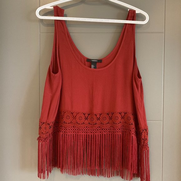 Forever 21 BoHo Crop Tank Top - Picture 1 of 3